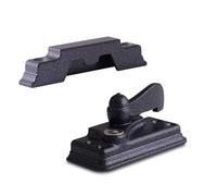 Kooples Hardware High Security Heritage Cam Lock and Keep Set Period Style Premium Window and Door Security Fitting Durable Precision Design (Antique Black, Small High Security Keep)