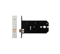 Kooples Hardware Horizontal Mortice Latch 152mm Case Traditional Internal Door Latch with Strike Plate for Timber Doors (Satin Stainless)