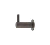 KOOPLES HARDWARE Hoxton Cupboard Hooks - Solid Brass Single Hook for Cabinet, Cupboard & Wardrobe Doors - Vintage Style Hook in Antique & Polished Finishes (Dark Bronze)