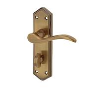 Kooples Hardware Jedo Paris Suite Lever on Plate (Bathroom, Antique Brass)