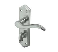 Kooples Hardware Jedo Paris Suite Lever on Plate (Bathroom, Satin Chrome)