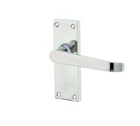 Kooples Hardware Jedo Victorian Straight Lever on Plate (Latch, Polished Chrome)