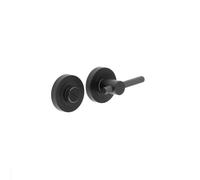 KOOPLES HARDWARE Knurled Turn & Release Privacy Lock with Tactile Grip Brass, Chrome, or Black Finish - Bathroom Toilet Door Fitting (Black)