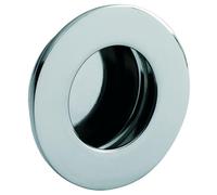KOOPLES HARDWARE Large Circular Flush Pull Steel Recessed Handle for Sliding, Pocket, and Cabinet Doors (Bright Stainless Steel)