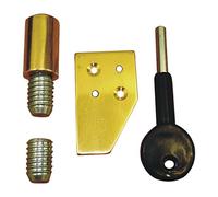 Kooples Hardware Large Heavy Sash Window Stop Solid Brass Security Stop for Sliding Sash Windows - Polished Finish Child Safety & Window Locking - Easy to Fit (Polished Brass)