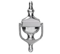 Kooples Hardware Large Nu Victorian Urn Door Knocker Without Spyhole Face Fix - Traditional Front Door Knocker in Solid Brass with Classic Victorian Style - Fixings Included (Hardex Graphite)