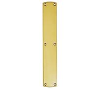 Kooples Hardware Large Push Plate Polished Brass Engraved Door Protection for Heritage, Office and Public Entrances