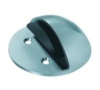 Kooples Hardware Large Shielded Floor Mounted Door Stop - Heavy Duty Metal Bumper with Rubber Guard - Screw Fix Stopper for Wall and Door Protection in Homes, Offices