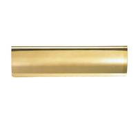 Kooples Hardware Letter Tidy Curved Pattern Internal Mail Cover Decorative Draft Excluder Door Plate (Polished Brass, 280mm x 62mm)