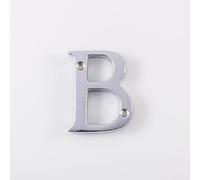 Kooples Hardware Letters Plate A to D Front Door Identifier Signage Brass Alphabet Plaque for Gates and Entrances (Polished Chrome, Letter B)