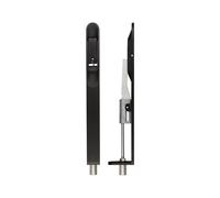 Kooples Hardware Lever Action Flush Bolt 20 x 200mm Radius - Recessed Bolt for Double Doors & French Doors - Rounded Forend - Satin or Polished Finish - Fixings Included (Powder Coat Black)