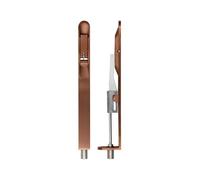 Kooples Hardware Lever Action Flush Bolt 20 x 200mm Radius - Recessed Bolt for Double Doors & French Doors - Rounded Forend - Satin or Polished Finish - Fixings Included (PVD Satin Bronze)