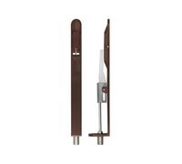 Kooples Hardware Lever Action Flush Bolt 20 x 200mm Radius - Recessed Bolt for Double Doors & French Doors - Rounded Forend - Satin or Polished Finish - Fixings Included (Etna Bronze)