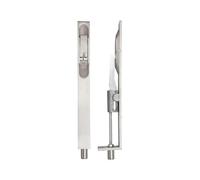 Kooples Hardware Lever Action Flush Bolt 20 x 200mm - Recessed Door Bolt for French & Double Doors - Slim Edge Fit - Satin or Polished Finish - Fixings Included (Satin Stainless)