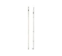 Kooples Hardware Lever Action Flush Bolt 20 x 914mm - Extra Long Recessed Door Bolt for Double & French Doors - Slim Edge Fit - Satin or Polished Finish - Fixings Included