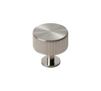 KOOPLES HARDWARE Lines Radio Knob Cabinet Knob in Matt Black, Satin Brass, Antique or Polished (Satin Nickel)