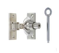 Kooples Hardware Lockable Brighton Fasteners Traditional Sash Window Lock with Key Secure Cast Design for Timber Windows (Satin Nickel)