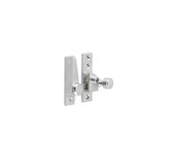 Kooples Hardware Lockable Quadrant Sash Fasteners Traditional Window Lock with Key - Secure Brass Fastener for Timber Sash Windows (Satin Chrome)