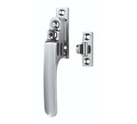 Kooples Hardware Locking Casement Fastener with Night Vent - Secure Window Latch with Key & Keep - Ventilating Lock for Timber Frames (Polished Chrome, 125mm)