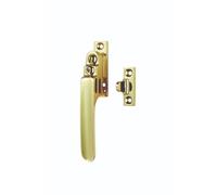 Kooples Hardware Locking Casement Fastener with Night Vent - Secure Window Latch with Key & Keep - Ventilating Lock for Timber Frames (Polished Brass, 125mm)