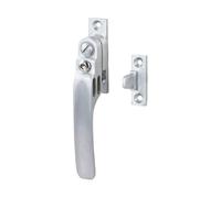 Kooples Hardware Locking Casement Fastener with Night Vent - Secure Window Latch with Key & Keep - Ventilating Lock for Timber Frames (Satin Chrome, 125mm)