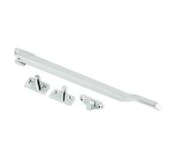 Kooples Hardware Modern Non Lockable Casement Stays Sleek Window Restrictors for Timber Frames - Durable Metal Design (Satin Chrome)