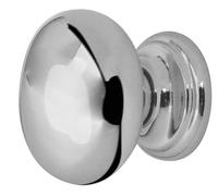 KOOPLES HARDWARE Mushroom Cupboard Knobs - Solid Brass Round Cabinet Knobs for Drawers, Doors & Wardrobes - Classic Domed Design with Timeless Appeal (35mm)