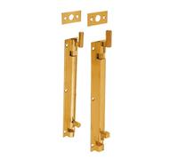 Kooples Hardware Narrow Barrel Bolt Necked Brass Barrel Slide Lock Necked Door Bolt Door Latch Ideal Door Locks for Internal and External Doors (Polished Brass, 75 MM)