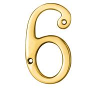 Kooples Hardware Numerals 0 to 9 PVD Finish Door Number Metal Digit Sign Plaque for House Gate Wall Fence Entrance (PVD, Number 6/9)