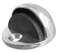 Kooples Hardware Oval Floor Mounted Door Stop - Contemporary Door Stopper with Rubber Buffer - Low Profile Floor Fix Door Stop with Fixings Included (Polished Chrome)