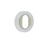 Kooples Hardware Oval Profile Escutcheons 50mm Round Rose Lock Cover Keyhole Plate (Satin Nickel)
