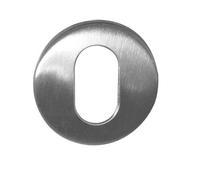 Kooples Hardware Oval Profile Escutcheons - Grade 304 Satin Stainless Steel Euro Cylinder Lock Covers (Satin Stainless Steel, 52x8mm)