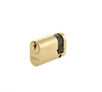 Kooples Hardware Oval Profile Single Cylinder - Keyed One Side Lock Barrel for Mortice Locks - Secure Brass Cylinder for Timber Doors (Polished Brass, 45mm)