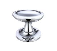 KOOPLES HARDWARE Oval Stepped Mortice Door Knob Pair - 60mm Rose Diameter - Unsprung Traditional Interior Door Handles - Fixings Included