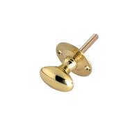 Kooples Hardware Oval Thumb Turn - 38mm Rose - 32mm x 20mm Turn - Rack Bolt Compatible - BS EN 1634-1 Certified (Polished Brass)