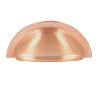 KOOPLES HARDWARE Oxford Cup Pull Handle 76mm - Classic Drawer Pull in Multiple Finish (Satin Copper)