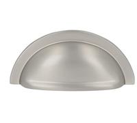 KOOPLES HARDWARE Oxford Cup Pull Handle 76mm - Classic Drawer Pull in Multiple Finish (Satin Nickel)