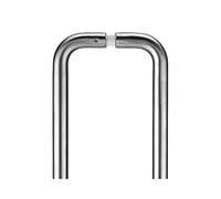 KOOPLES HARDWARE Pair of 19mm D Pull Handles - 150mm Centres - Grade 201 Stainless Steel - Back-to-Back Fixings for Timber, Glass or Metal Doors (300mm)