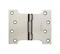 Kooples Hardware Parliament Hinges Ball Bearing Stainless Steel - Wide Throw Door Hinge for Internal & External Use (Satin Stainless Steel, 102x127x3mm)