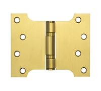 Kooples Hardware Parliament Hinges Ball Bearing Stainless Steel - Wide Throw Door Hinge for Internal & External Use (Satin Brass, 102x127x3mm)