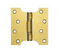Kooples Hardware Parliament Hinges Ball Bearing Stainless Steel - Wide Throw Door Hinge for Internal & External Use (Satin Brass, 102x102x3mm)