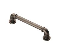 KOOPLES HARDWARE Pipe Handle Satin Cabinet Pull for Kitchen Drawer Cupboard Wardrobe (Pewter, 128mm)
