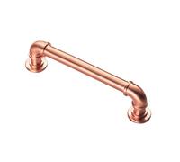 KOOPLES HARDWARE Pipe Handle Satin Cabinet Pull for Kitchen Drawer Cupboard Wardrobe (Satin Copper, 128mm)