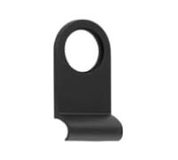 KOOPLES HARDWARE Plain Cylinder Pull - Solid Brass Keyhole Pull Handle for Euro Profile Locks - Simple External Door Accessory in Classic Finish (Black)
