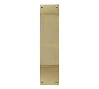 Kooples Hardware Plain Finger Plate - Door Surface Protection for Internal & Commercial Use (Polished Brass, 305x75mm)