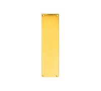 Kooples Hardware Plain Finger Plate Durable Metal Door Protection for Offices, Homes and Public Buildings (Polished Brass)
