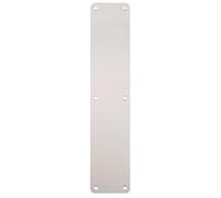 Kooples Hardware Plain Finger Plate Satin Anodised Aluminium Lightweight Door Protection for Commercial and Public Use (300mm x 75mm)