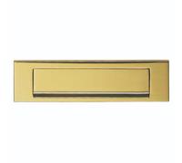 Kooples Hardware Plain Letter Plate Gravity Flap Polished Brass Mail Slot Front Door Post Cover External Fitting