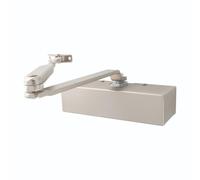 Kooples Hardware Plated Full Cover Overhead Door Closer Concealed Arm Design - Heavy Duty Mechanism - CE Certified - Internal External Compatible - Secure Closing Solution (Satin Nickel Plated)