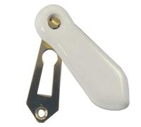 Kooples Hardware Porcelain Covered Escutcheon - Vintage Keyhole Plate with Flip Cover for Traditional Doors (White)